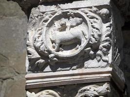 detalhe de bergamo da igreja de santa maria maggiore foto