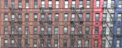 nova york - eua - detalhe dos edifícios de manhattan foto