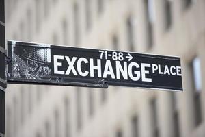 sinal da bolsa de valores de nova york - eua wall street foto