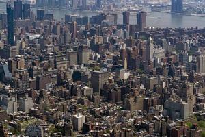manhattan nova york vista aérea de helicóptero foto