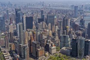 cidade de nova york vista aérea de manhattan foto
