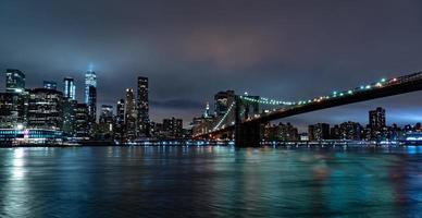 nova york vista noturna do brooklyn foto