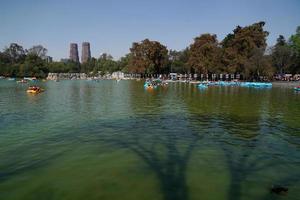 cidade do méxico, 3 de fevereiro de 2019 - parque da cidade chapultepec lotado de pessoas no domingo foto