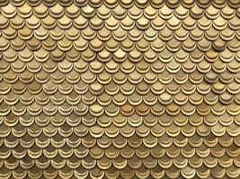 escamas de metal dourado abstrato curva padrão de fundo foto