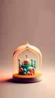 ilustração 3d digital da história do instagram de mídia social do ramadã foto