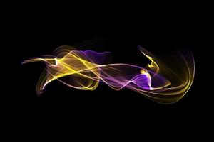 elemento de design de fundo isolado de onda de fumaça colorida abstrata foto