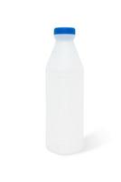 garrafas de embalagem de plástico transparente usadas para embalagem de leite foto