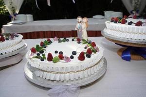 detalhe do bolo de casamento celebração do casamento foto