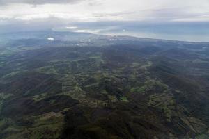 vista aérea de fazendas rurais romanas foto