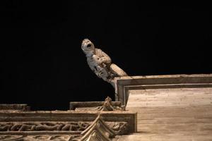 valencia mercado de troca de seda edifício lonja de la seda gárgulas à noite foto