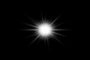 efeito de luz. brilho isolado conjunto de efeito de luz branca, reflexo de lente, explosão, brilho, poeira, linha, flash de sol, faísca e estrelas, holofotes, giro de curva. luz solar, efeito especial abstrato. foto