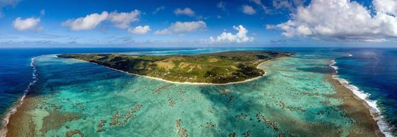 polinésia cook island aitutaki lagoa paraíso tropical vista aérea foto