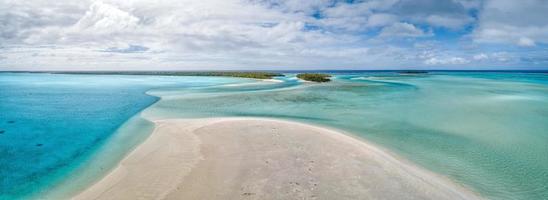 aitutaki polinésia cook island paraíso tropical vista foto