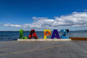 la paz baja california sur, passeio marítimo da praia do méxico chamado malecón foto