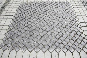 textura de pavimento de paralelepípedos. plano de fundo abstrato para design foto