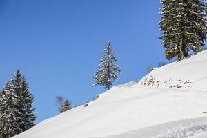 paisagem de inverno nos alpes austríacos foto