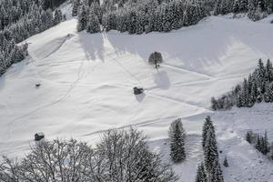 paisagem de inverno nos alpes austríacos foto