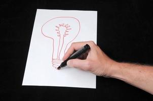 desenhando uma lâmpada foto