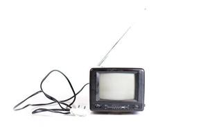 pequena televisão preta e branca antiga foto