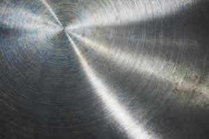 escovado, textura de metal circular - plano de fundo foto