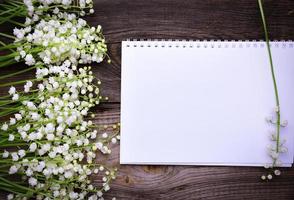 caderno com páginas em branco brancas foto