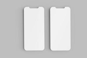 maquete de tela de smartphone em branco branco foto