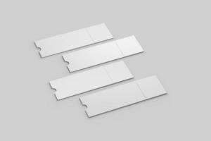 maquete de bilhete de papel em branco foto