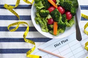 conceitos de alimentação saudável, controle de dieta, perda de peso e planos de dieta, reduza o amido, coma saladas. foto
