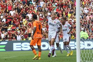 rio, brasil - 21 de janeiro de 2022, jogador pedro na partida entre flamengo x nova iguaçu pela 03ª rodada do campeonato carioca, no estádio do maracanã foto