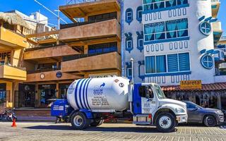 puerto escondido oaxaca méxico 2023 caminhão a gás mexicano transportador de carga carros de entrega puerto escondido méxico. foto