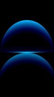 círculo azul escuro da terra tridimensional, planeta azul em um fundo preto. foto