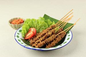 sate usus ayam, satay de intestino de galinha foto