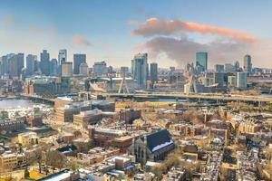 horizonte da cidade de boston paisagem urbana de massachusetts nos estados unidos foto