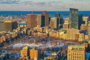 horizonte da cidade de boston paisagem urbana de massachusetts nos estados unidos foto