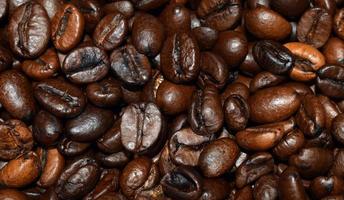 grãos de café em close-up foto