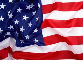 bandeira têxtil nacional dos estados unidos da américa, superfície em ondas foto