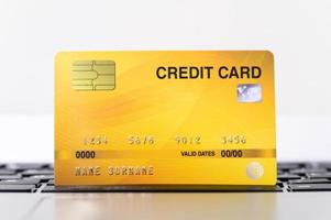 close-up do cartão de crédito foto