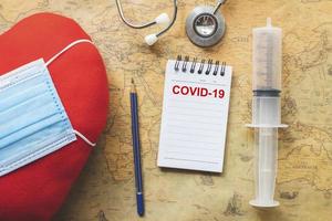 covid-19 e suprimentos médicos foto