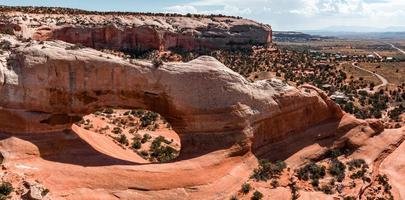 vista aérea do parque nacional arches no arizona, eua. foto