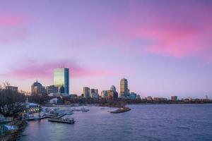 horizonte da cidade de boston paisagem urbana de massachusetts nos estados unidos foto