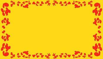 fundo abstrato amarelo com moldura abstrata vermelha foto