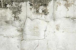 pequenas rachaduras na superfície de cimento velho com mofo na superfície foto
