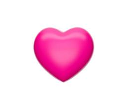 3d vermelho coração em Rosa fundo. coração ícone, gostar e amor 3d ilustração foto