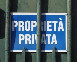 proprietário privado tradução privado propriedade placa foto