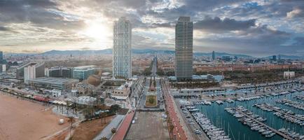 aéreo panorâmico Visão do Barcelona a partir de acima. foto