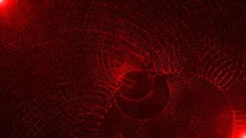 vermelho lindo partícula forma, futurista néon gráfico fundo, Ciência energia 3d abstrato arte elemento ilustração, tecnologia artificial , forma tema papel de parede foto