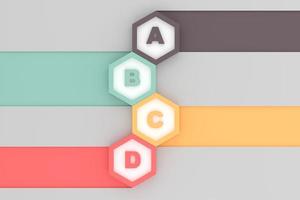 infográficos para conjunto do colorida hexágono botões, bandeira Projeto Como definir. foto