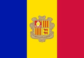 bandeira do andorra. a principado do andorra é 1 do a anão estados do Europa. foto