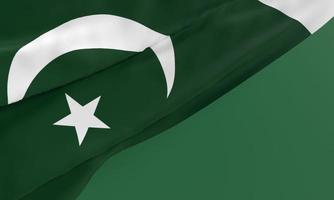 Paquistão bandeira acenando país nacional verde branco lua Estrela cor fundo papel de parede cópia de espaço esvaziar independência governo político 23 rd marcha 75 ano setembro islamismo muçulmano religião.3d render foto