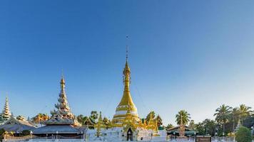 wat jong klang e wat jong Kham às Maehongson província, norte do Tailândia foto